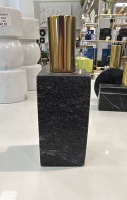 Gray Marble Candle Holder - Rectangular