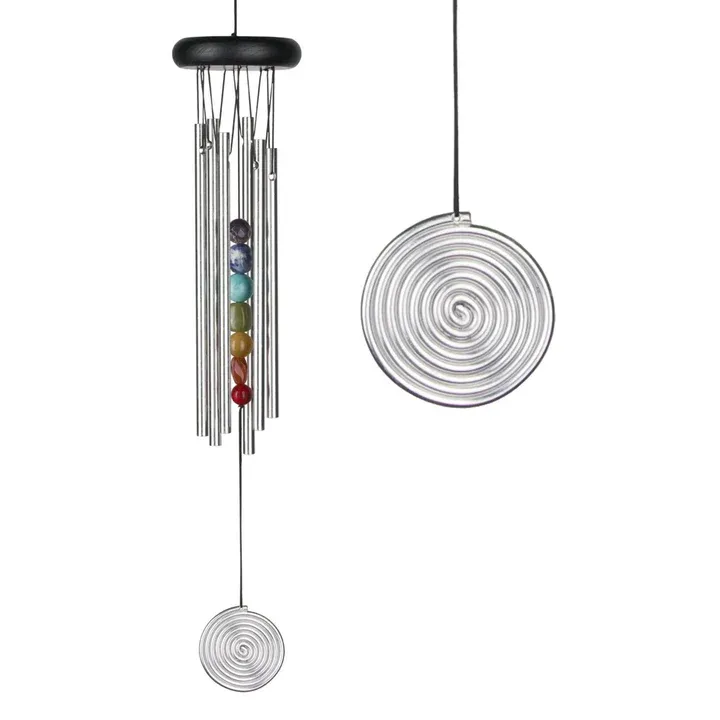 WOODSTOCK CHAKRA CHIME SEVEN STONES SILVER