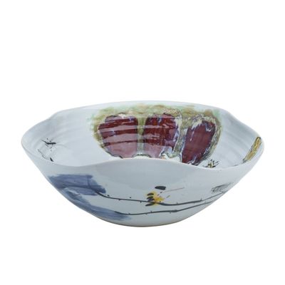 Swirl Bowl Oxblood Lotus - Small