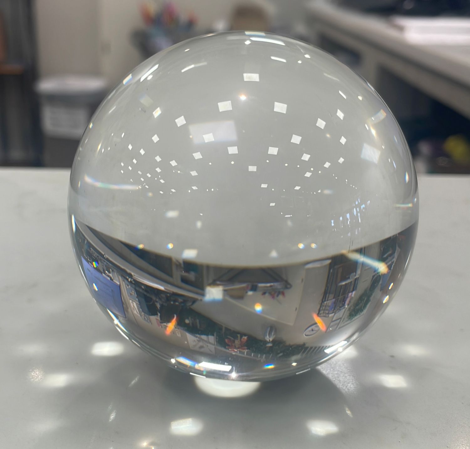 CRYSTAL GLASS BALL LARGE