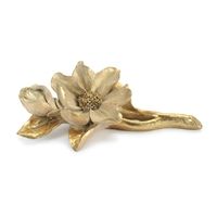 Magnolia w/Bud Décor 10"L x 3"H Resin