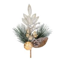 Pine w/Ornament Spray 14.5"H Plastic/Polyester