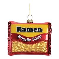 Ramen Noodle Ornament 3"H Glass