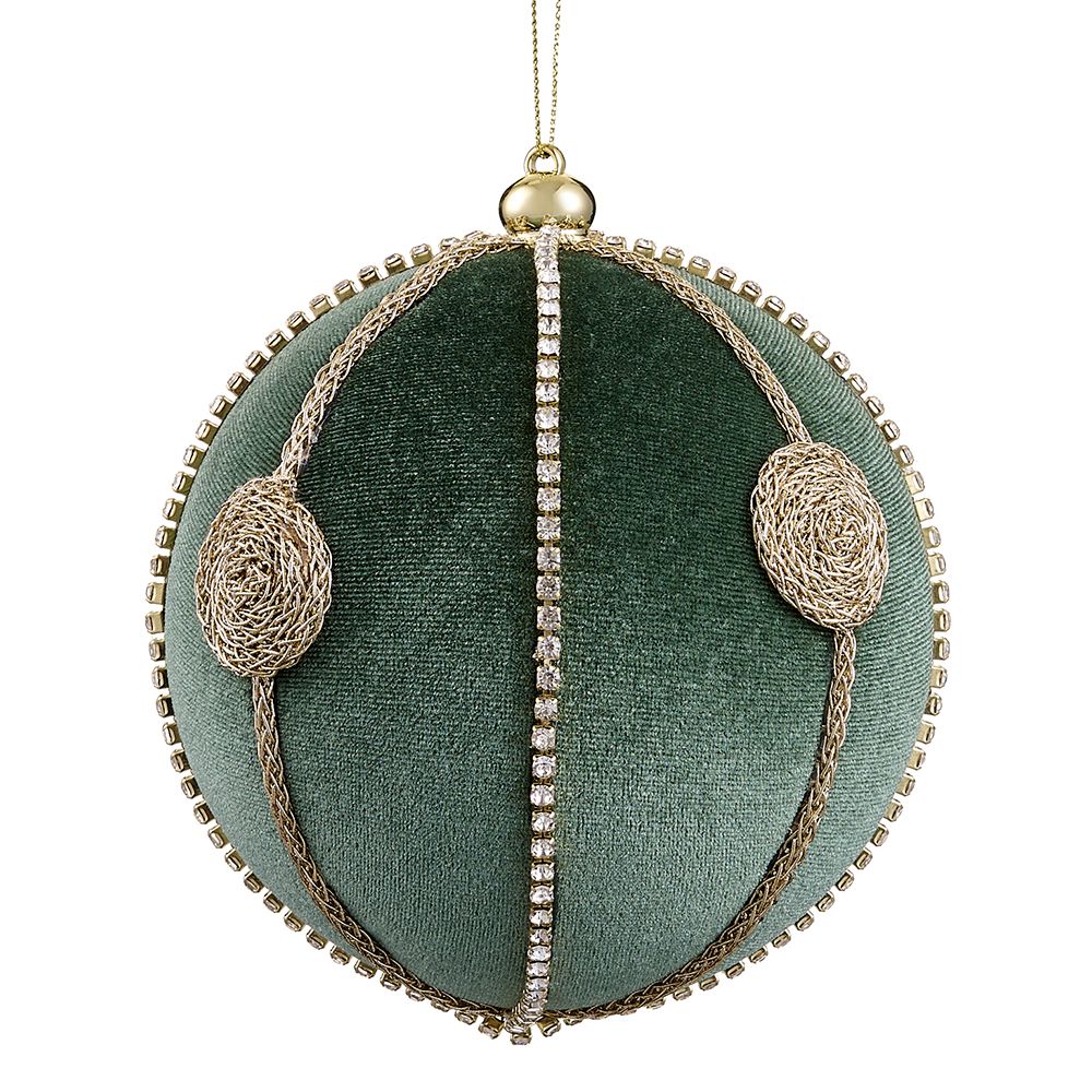 5" Diamond Velvet Ball Ornament