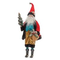Santa w/Tree 26.5"H Polyester/Resin