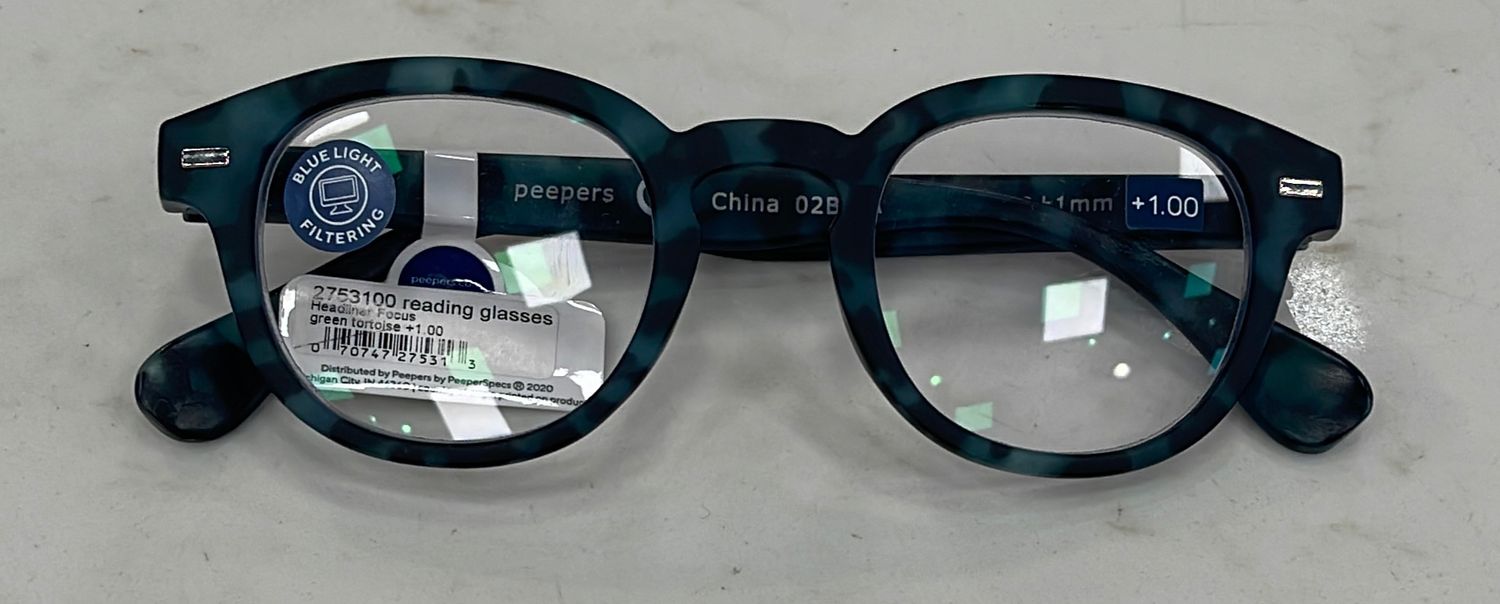 PEEPERS HEADLINDER FOCUS GREEN TORTOISE