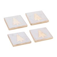 Coaster (Set of 4) 4"SQ Marble