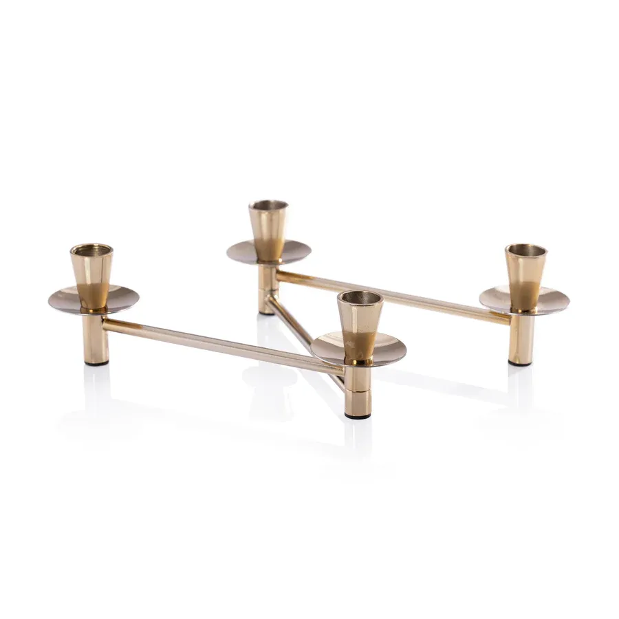 Méduse 4 Tier Expandable Taper Holder Polished Gold