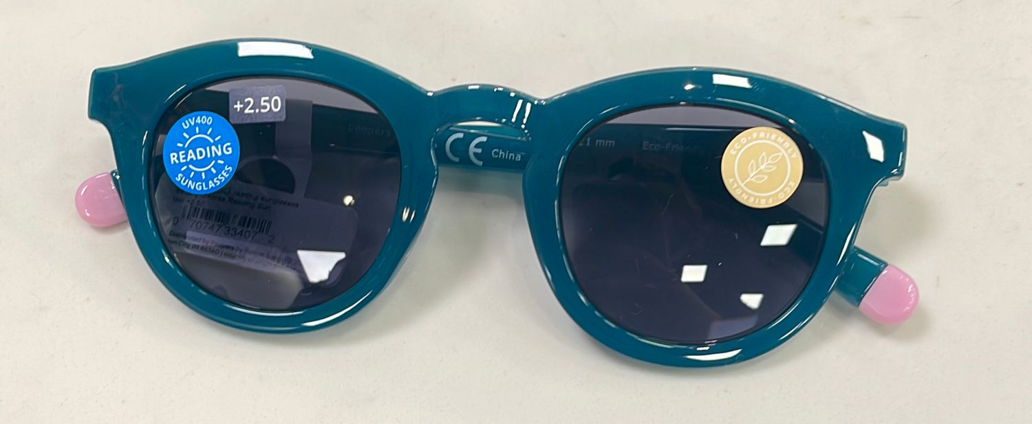 PEEPERS BEVERLY SHORES TEAL READERS +2.50
