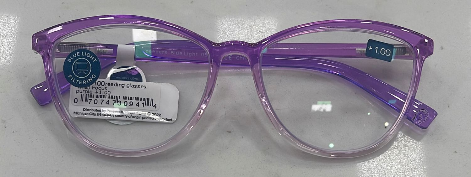 PEEPERS WREN PURPLE FOCUS READING GLASSES