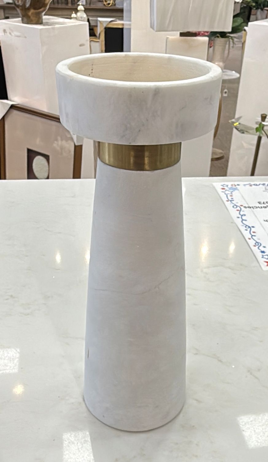 Marble and Gold Candle Holder