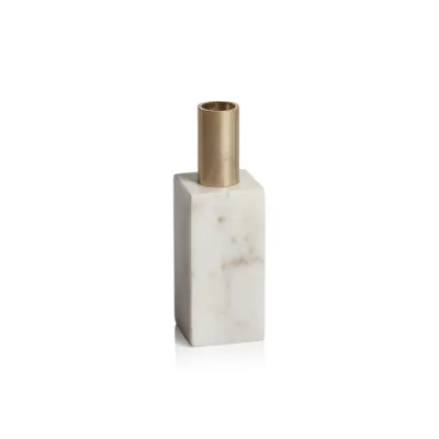 Marikina White Marble Candle Holder- Rectangular
