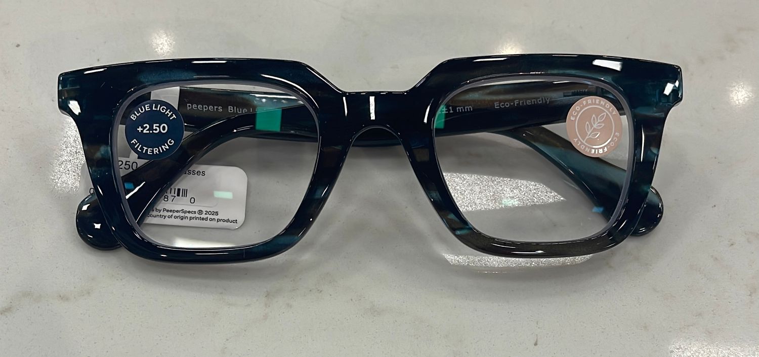 PEEPERS PAGE TEAL HORN READERS +2.50
