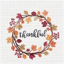 THANKFUL WREATH TOWEL
