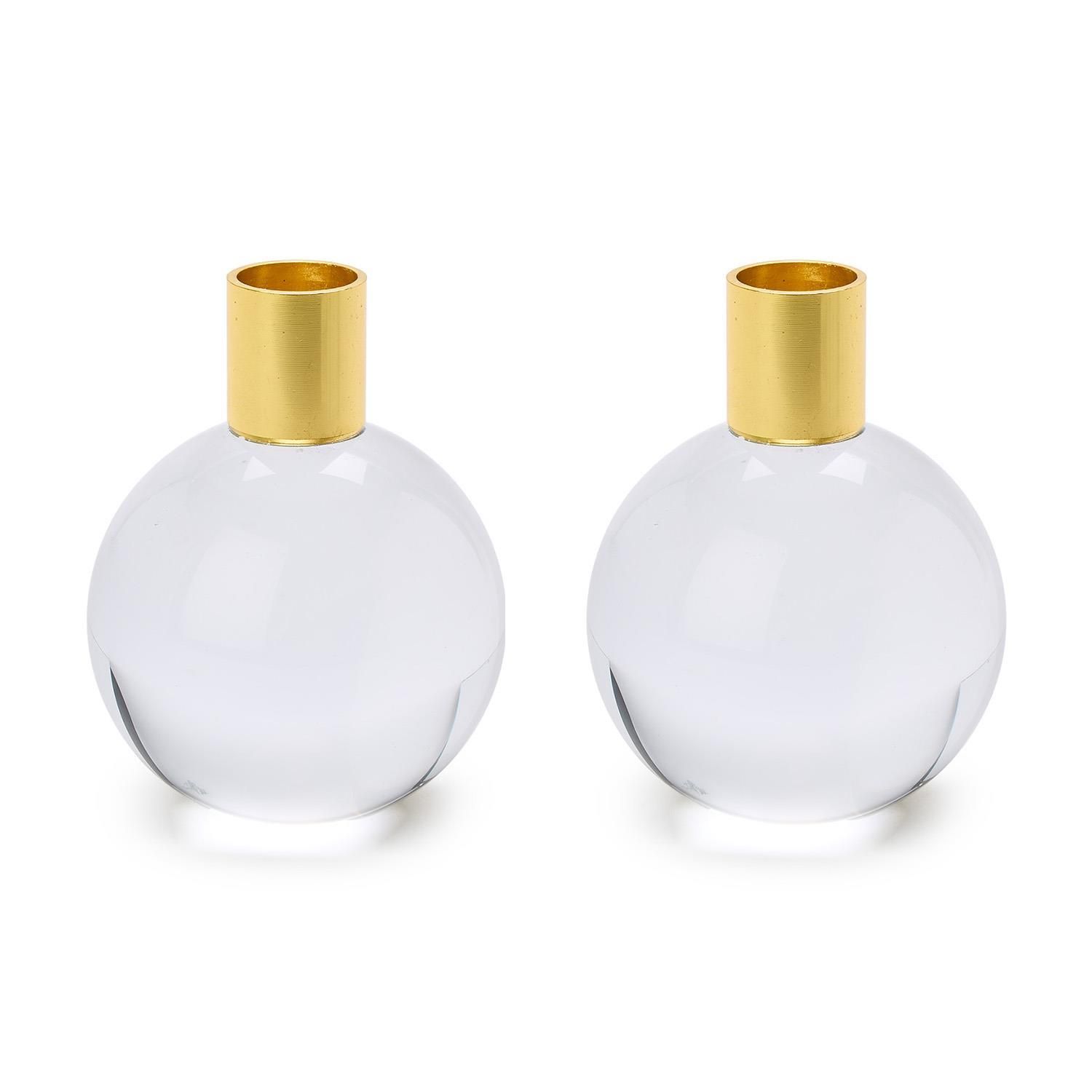 Color Pop Clear Taper Candleholders