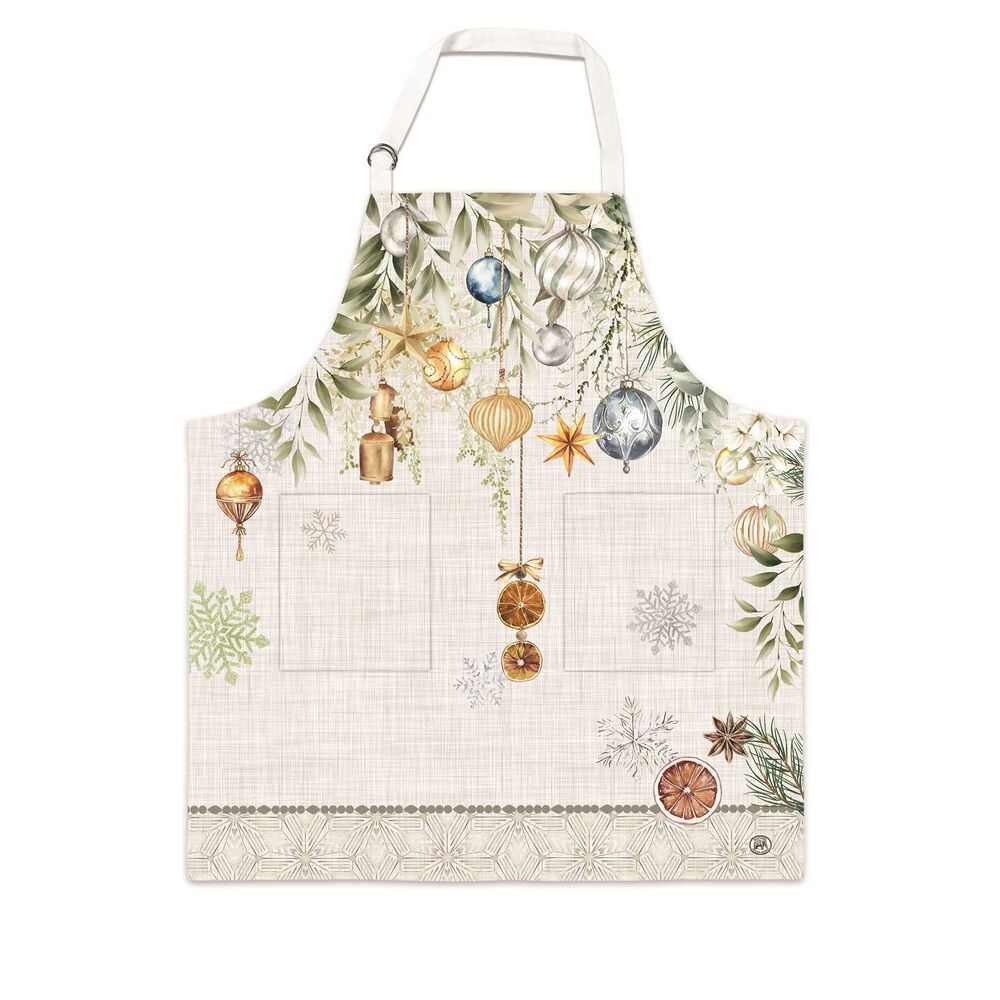 PEACE ON EARTH APRON WITH POCKETS