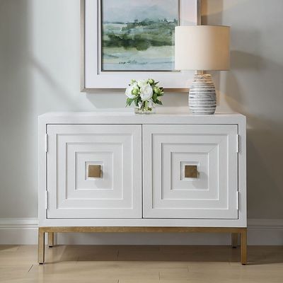 AIKEN 2 DOOR CABINET WHITE