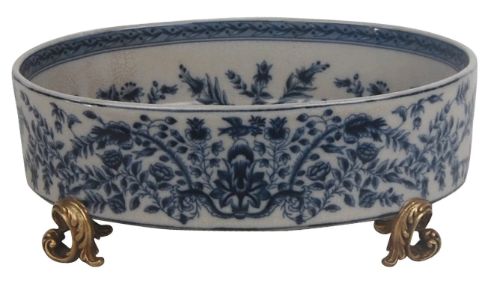 Planter - 12W X 4.5H - BLUE AND WHITE