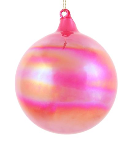 120 mm Pearl Glass Ball - Fuchsia