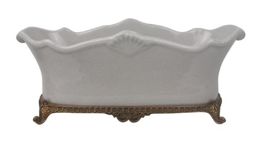 PLANTER 16" W X 5" H CREAM