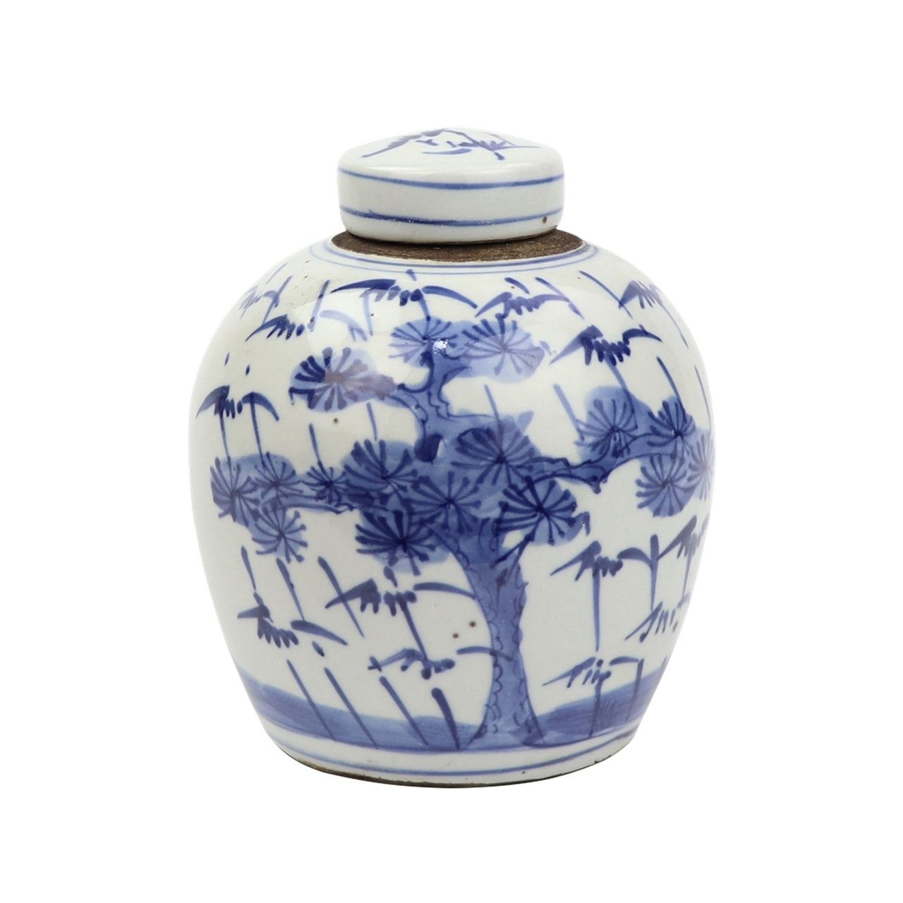 Blue And White Tiny Lid Mini Jar Plum &amp; Pine
