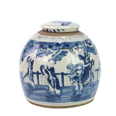 Vintage Ming Jar Enchanted Children Motif