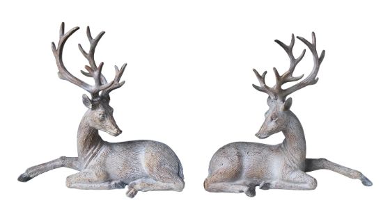 Sitting Stag - 11"W x 11"H - SET OF 2