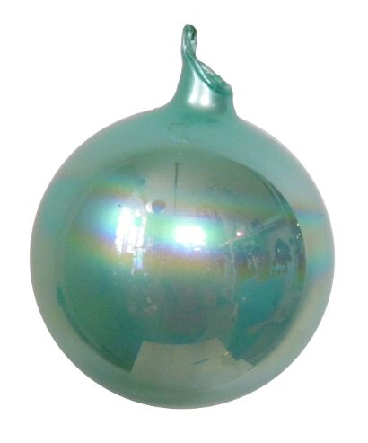 15O mm Pearl Glass Ball - Teal
