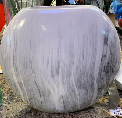 Grey and white ceramic decorative vase