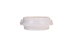 Creamware Oval Cachepot - 16x6 - CREAM