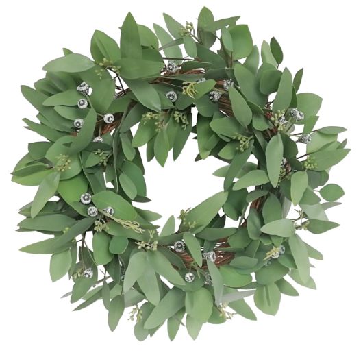 SEEDED EUCALYPTUS WREATH- 20"