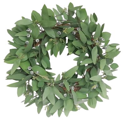 SEEDED EUCALYPTUS WREATH- 20"