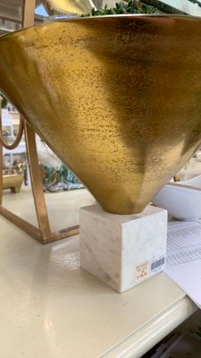 Gold and Marble Accent Bowl