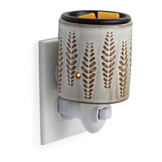 WAX WARMER FLIP DISH PLUGGABE  WHEAT &amp; IVORY