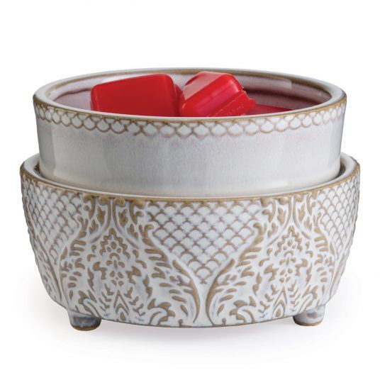 CANDLE WARMERS 2-IN1 FRAGRANCE WARMER VINTAGE WHITE CANDLES AND WAX MELTS