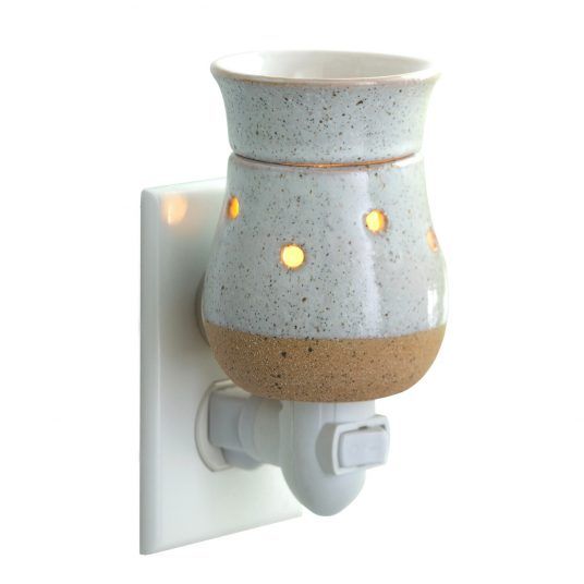 PLUGGABLE WAX WARMER RUSTIC WHITE