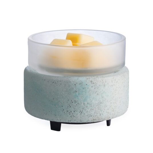 CANDLE WARMERS 2-IN-1 FRAGRANCE WARMER, BEACH GLASS, CANDLES AND MELTS