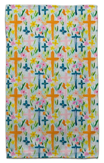 CROSSES AND FLOWERS ECO FRIENDLY TOWEL