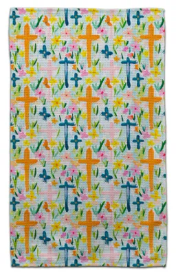 CROSSES AND FLOWERS ECO FRIENDLY TOWEL