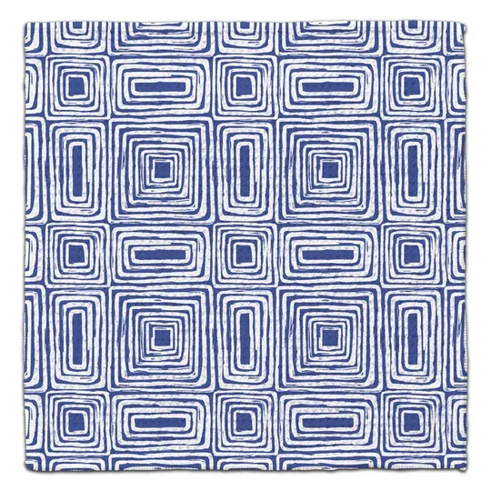 BLUE BOHO RECTANGLES ECO-FRIENDLY WASHCLOTH