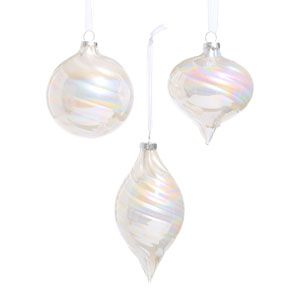 3" Pearlescent Swirl Ornaments