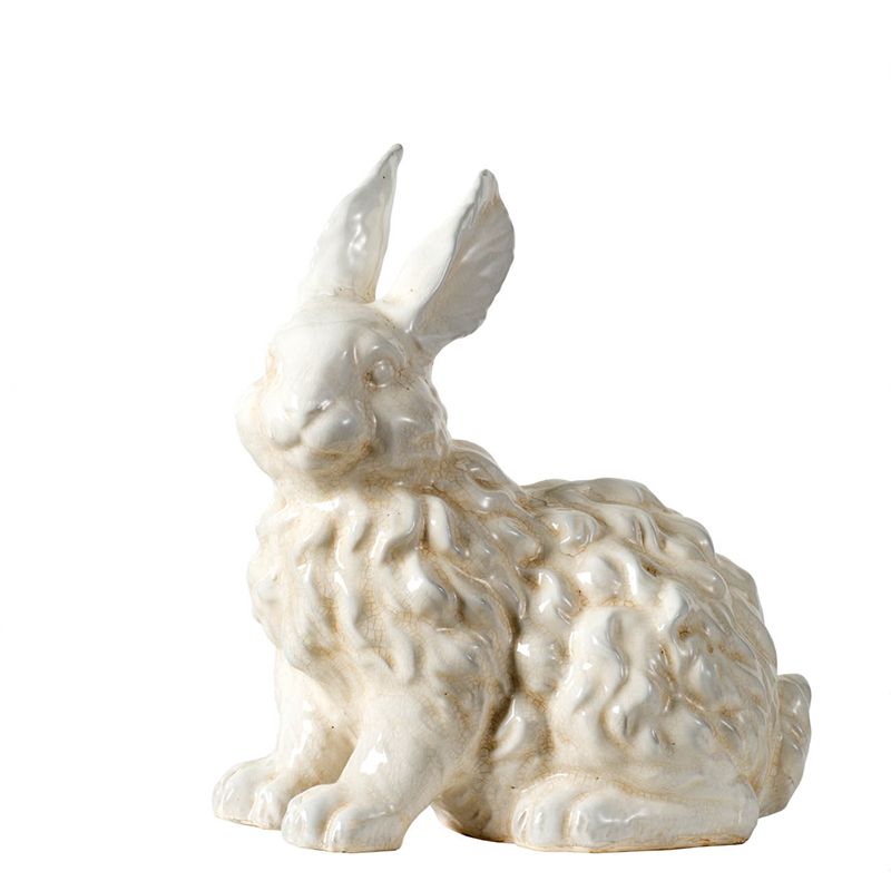 White Ceramic Bunny - 2203
