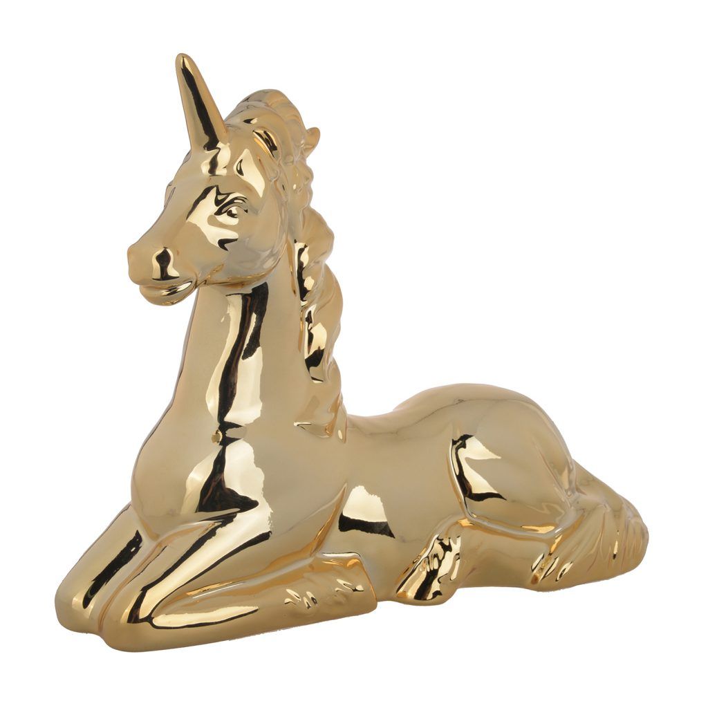 Flora &amp; Fauna Unicorn Figurine,Gold