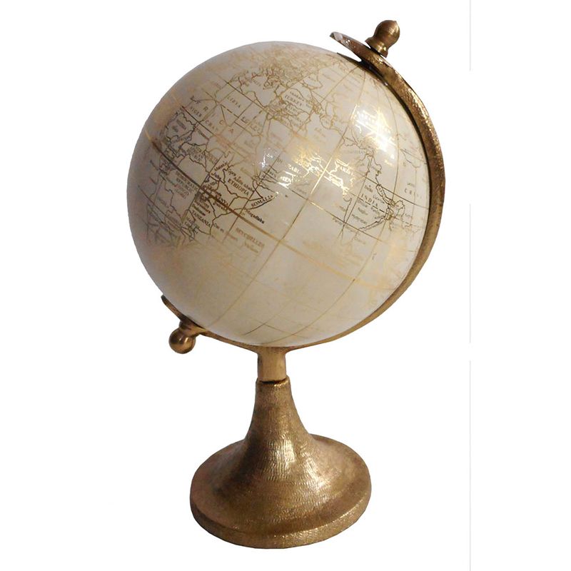 Plastic Globe with Gold Aluminum Stand