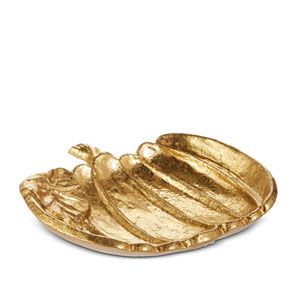 6" Gold Pumpkin Trinket Tray