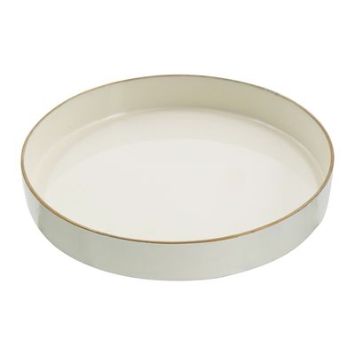 Mimosa Round Tray,White