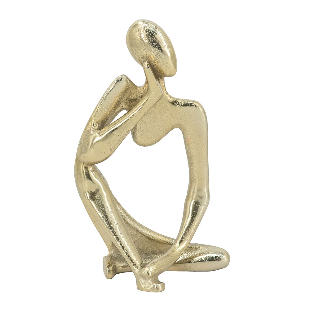 Abstract Aluminum Human Figurine, Gold - 86815