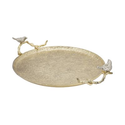 Contemporary Shiny Gold Decorative Tray