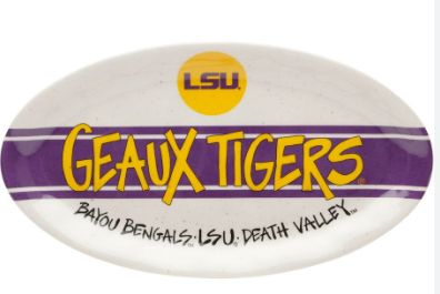 OVAL GEAUX TIGERS PLATTER