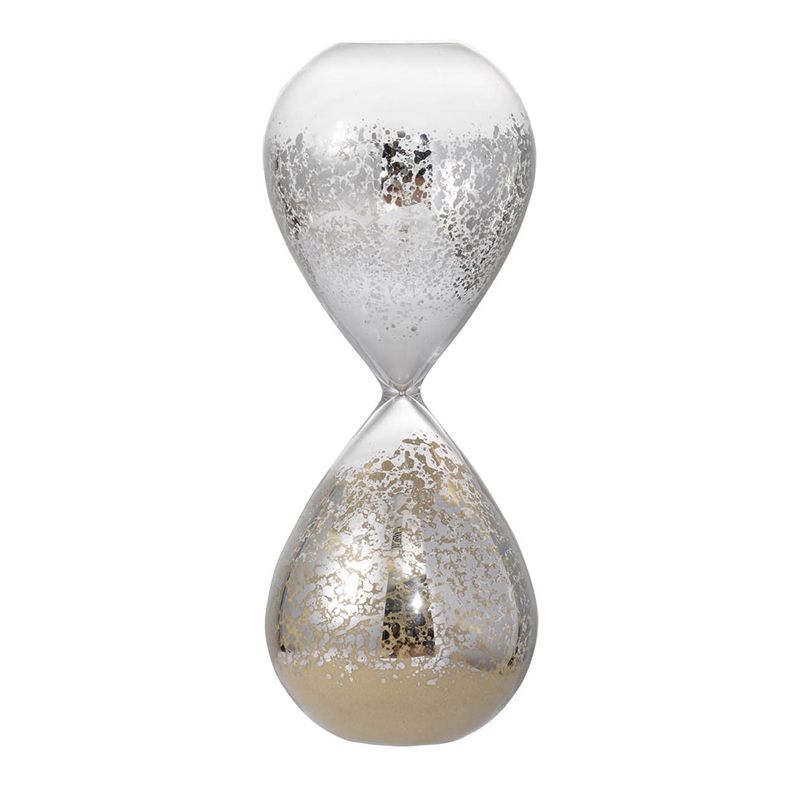 Peleus 30-Minute Silvered Hourglass, Bisque